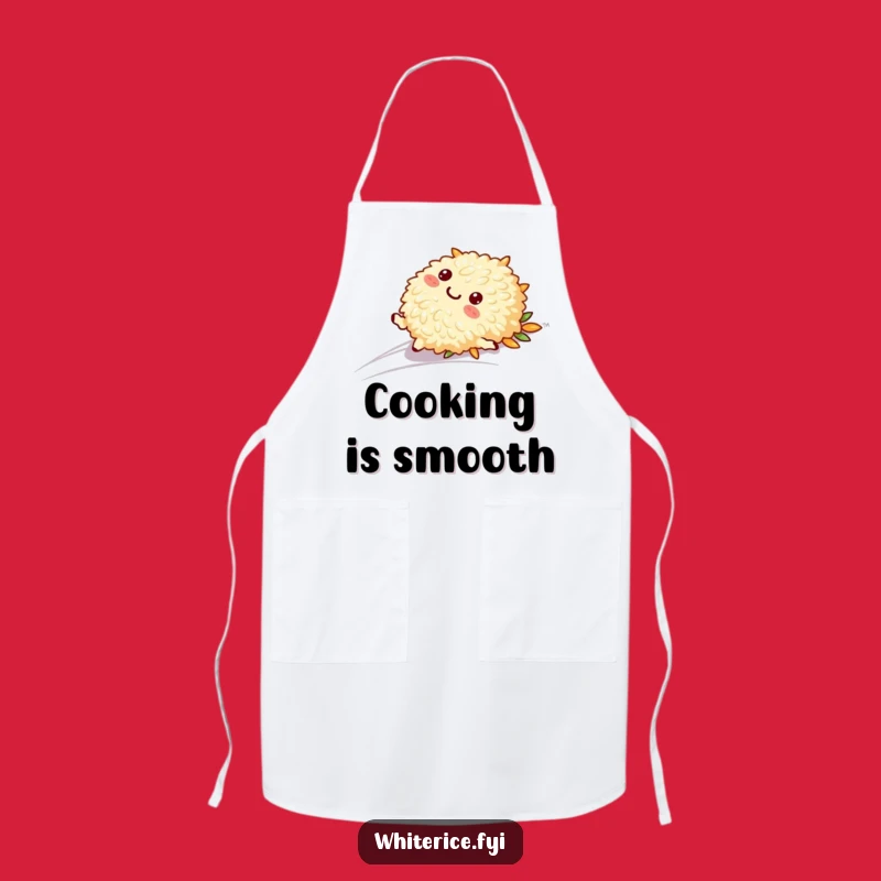 Funny Sliding Rice Apron: Playful Character, Kitchenwear Gift