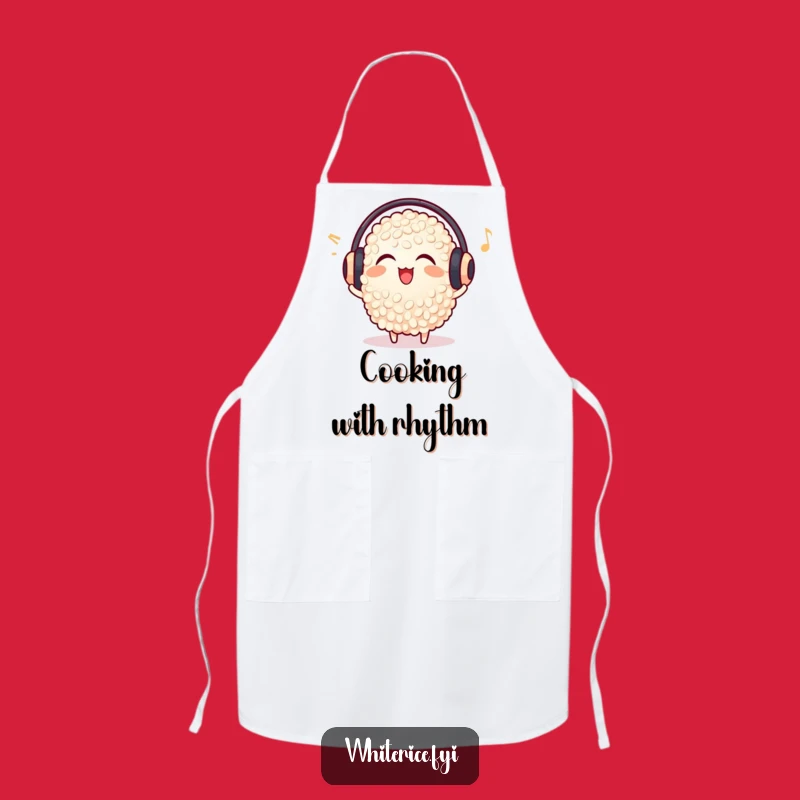 Funny Delighted Rice Apron - Earmuff Music Grain Kitchen Gift