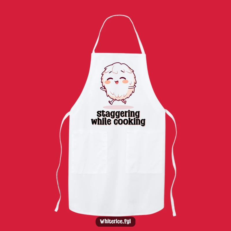 Funny Giggling Rice Stagger Apron, Chef's Hilarious Kitchen Companion Gift