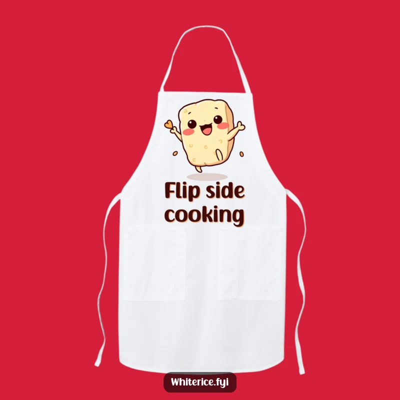 Funny Rice Cracker Flip Apron: Playful Kitchen Wear, Perfect for Snack Chefs