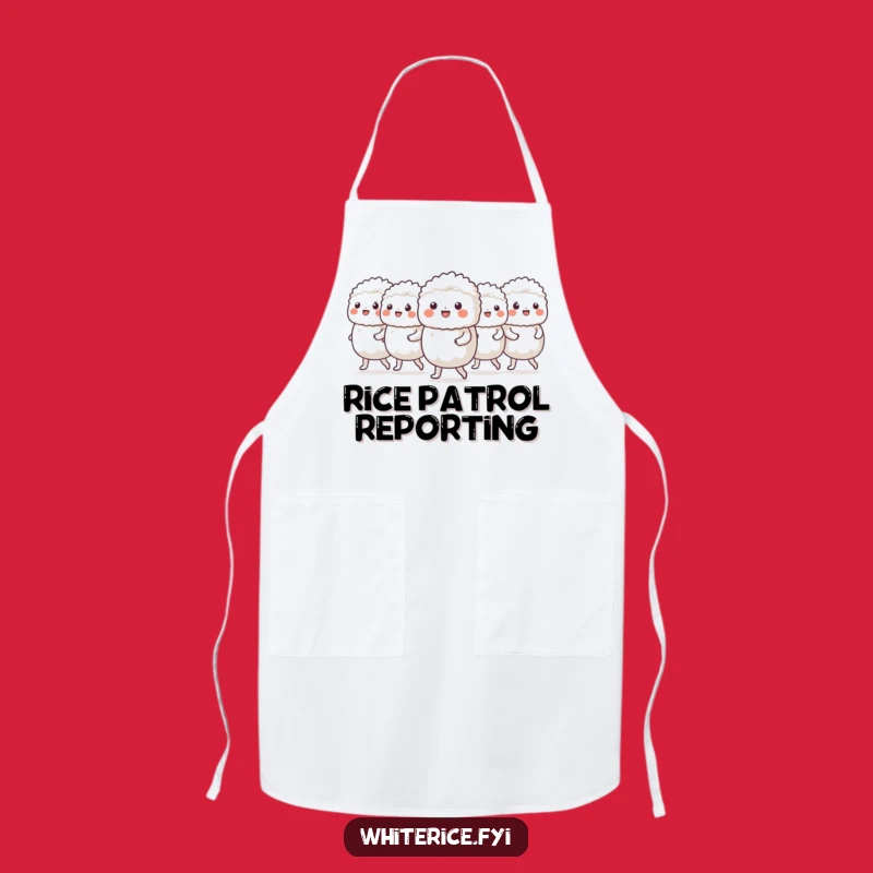 Funny Rice Marching Apron: Cook with Order and Cheerful Characters