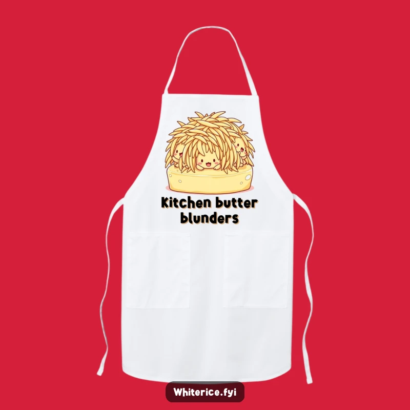 Funny Slipping Rice Apron: Butter Mishap Kitchen Wear, Chef Gift!