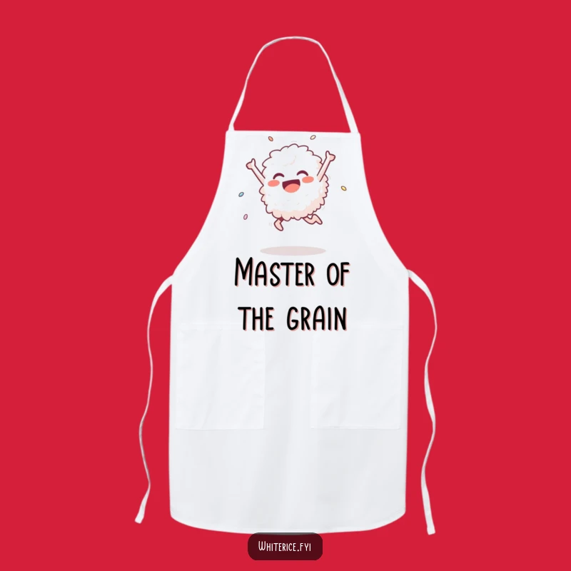 Funny Rice Chef Apron: Delighted Grain’s Triumph in the Kitchen, Great Funny Gift