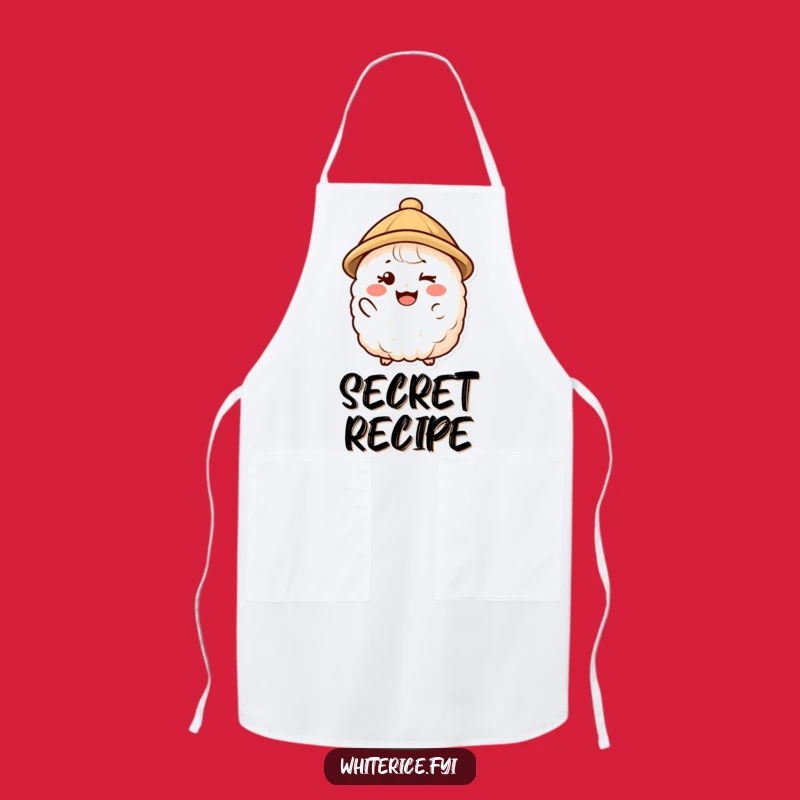 Funny Winking Rice Apron - Cook with Charm and a Smile!