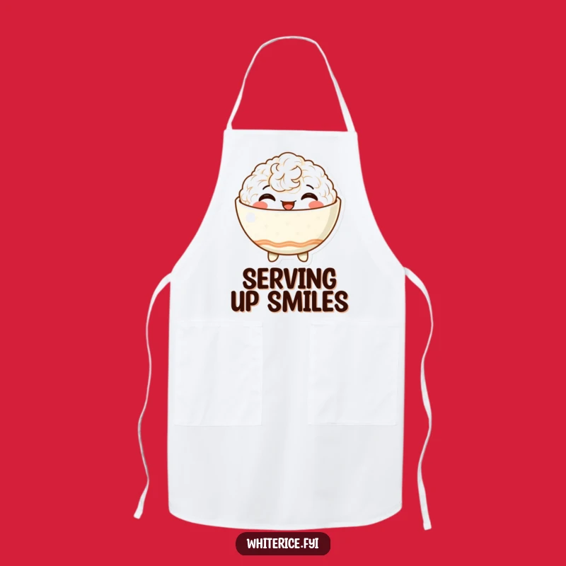 Funny Satisfied Rice Bowl Apron - Kitchen Contentment Perfect Funny Gift