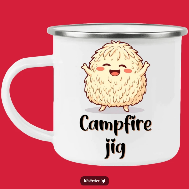 Funny Dancing Rice Camping Mug - Adventure Fuel for Fun Lovers!