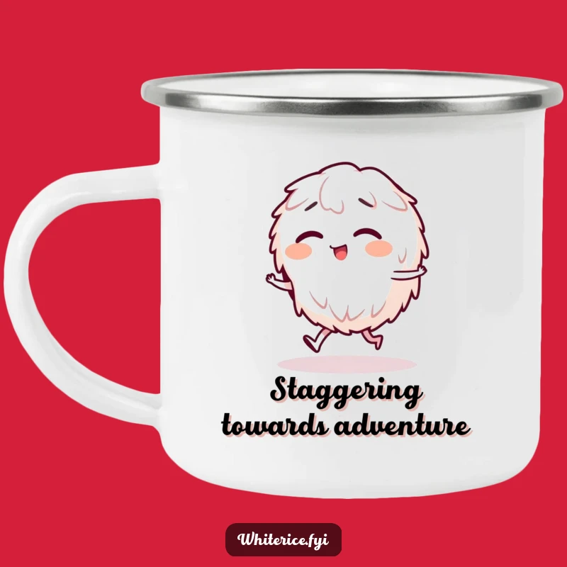 Funny Giggling Rice Stagger Camping Mug, Durable & Hilarious Outdoor Gift