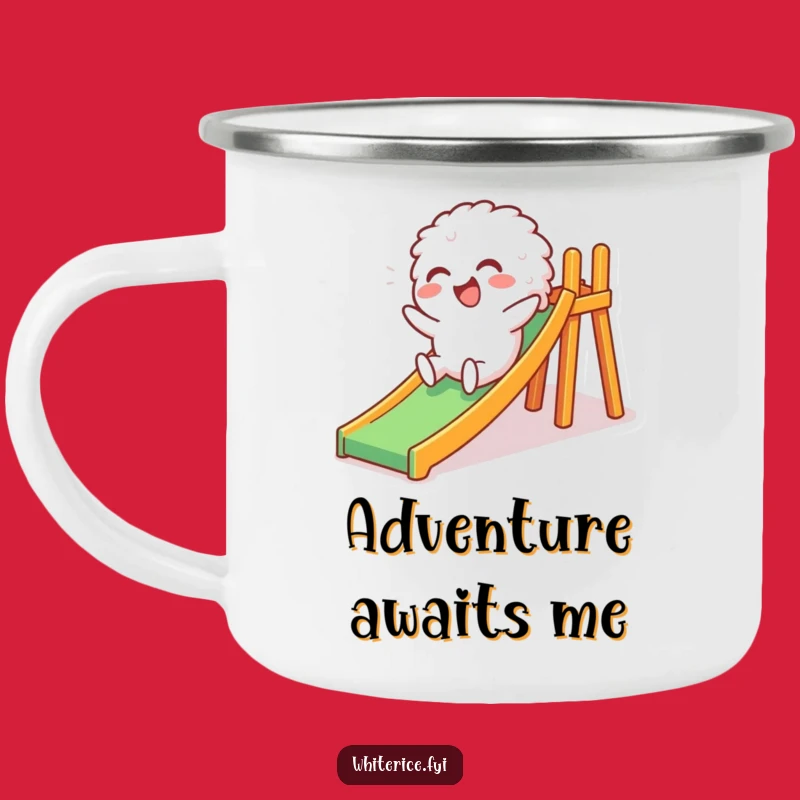 Funny Rice Adventure Mug: Giggles on the Slide, Perfect Camping Funny Gift