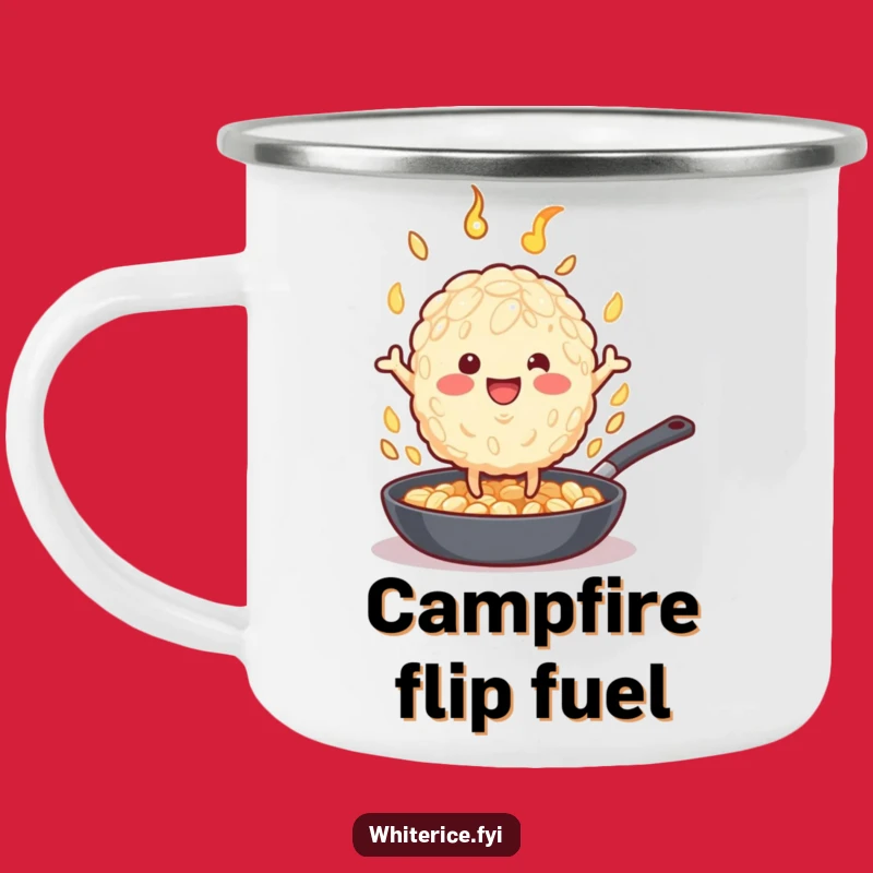 Funny Rice Grain Camping Mug: Adventure-Ready and Hilarious Chef Character