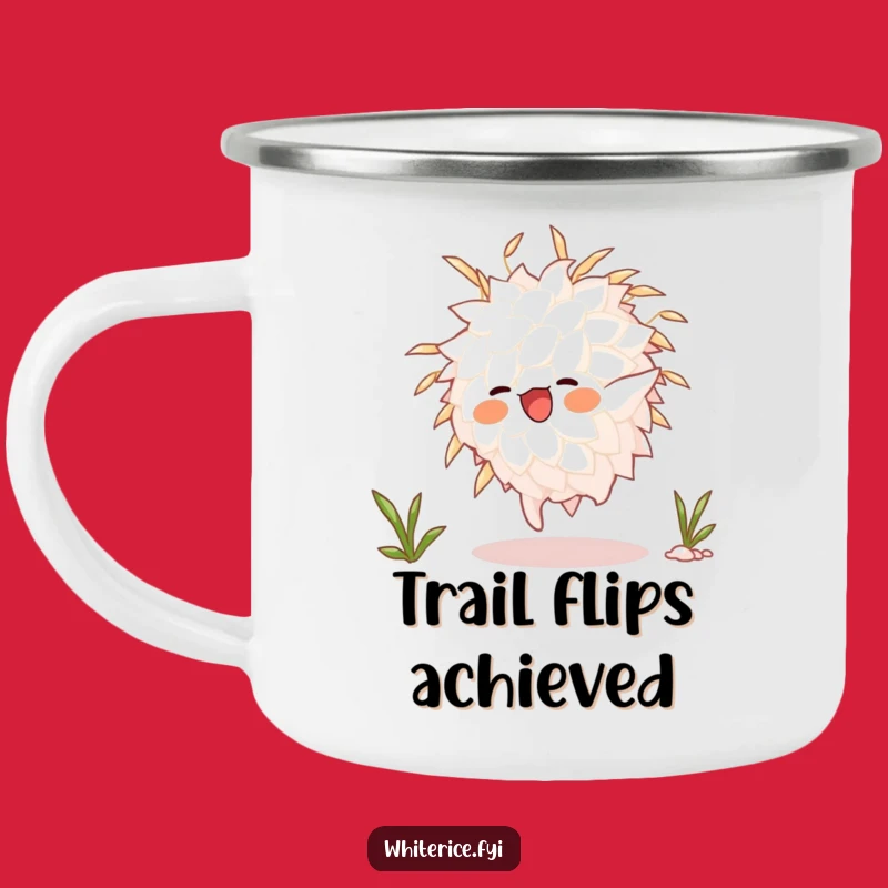 Funny Rice Grain Somersault Camping Mug: Active Character Mug Funny Gift