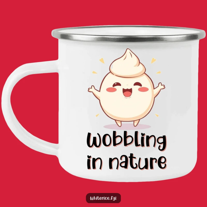 Funny Wobbly Rice Pudding Camping Mug - Outdoor Wobble Perfect Funny Gift