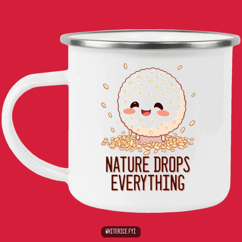 Funny Rice Ball Camping Mug: Your Clumsy Outdoor Buddy!