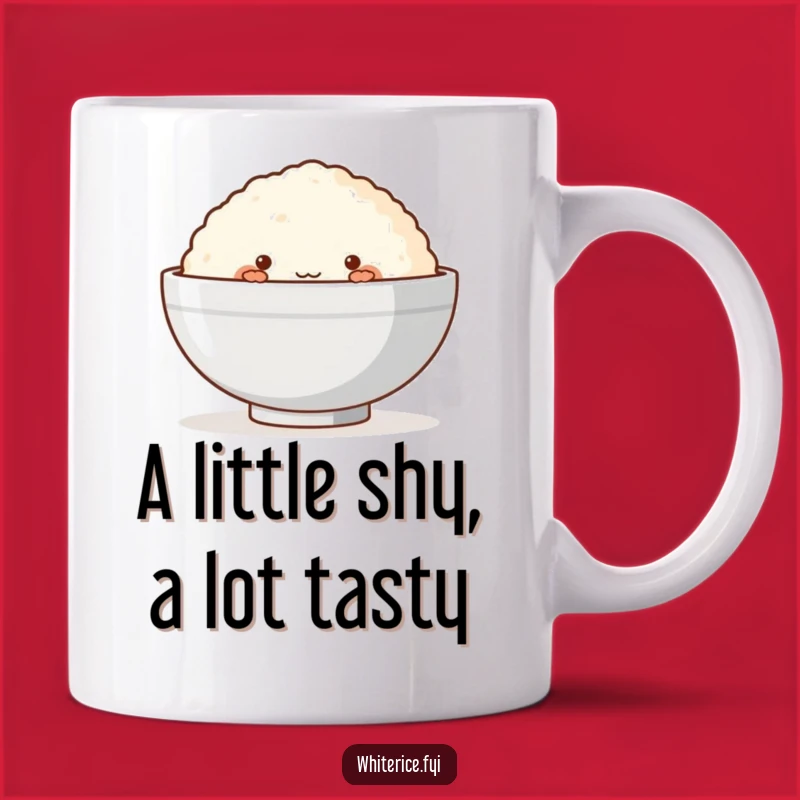 Funny Rice Cake Mug: Shyly Peeking Treat Gift for Sweet Lovers