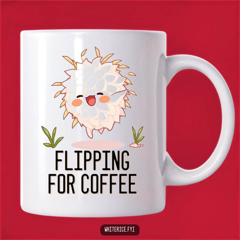 Funny Rice Grain Somersault Mug: Energetic Character Funny Gift Idea