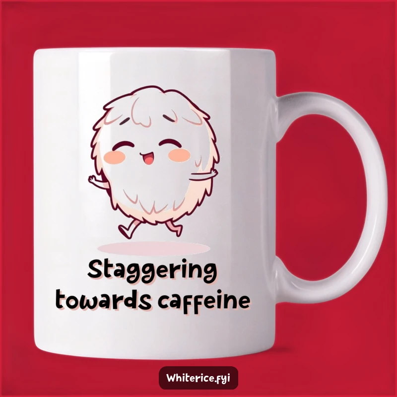 Funny Giggling Rice Stagger Mug, Hilarious Cartoon Character Coffee Gift