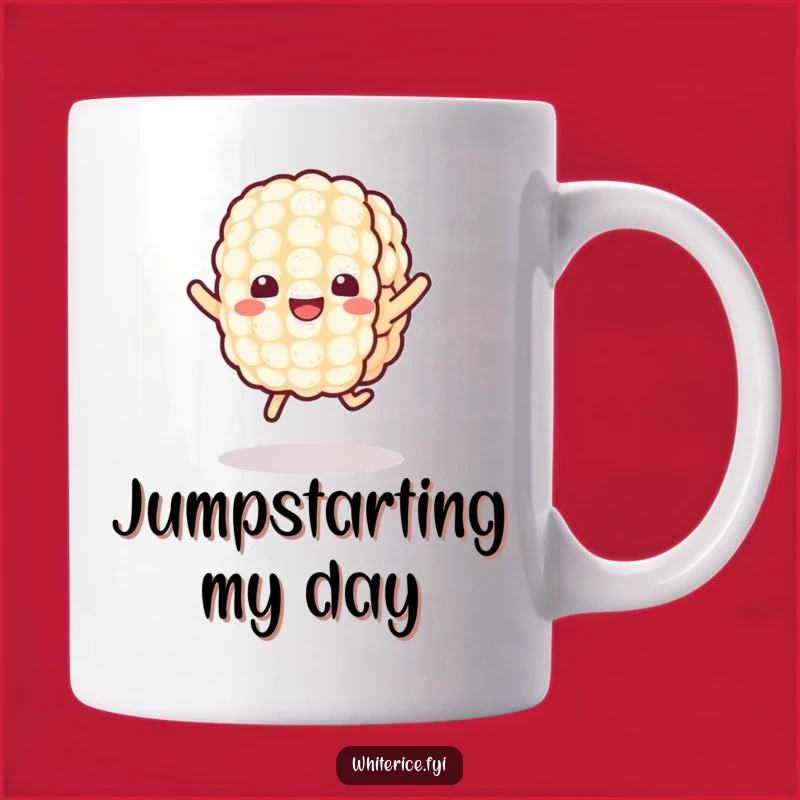 Funny Kawaii Rice Mug: Jump for Joy with This Hilarious Gift