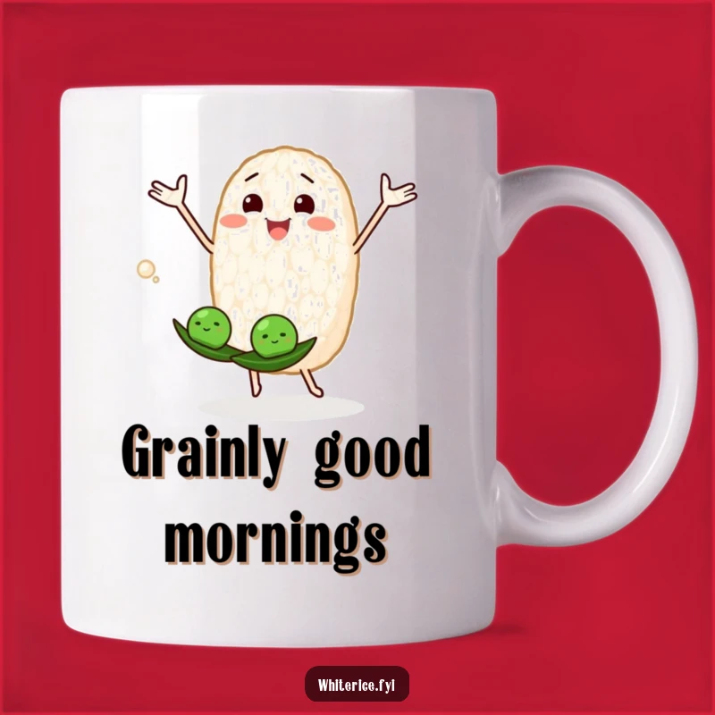 Funny Rice Grain Juggling Mug: A Whimsical & Humorous Gift for Food Lovers