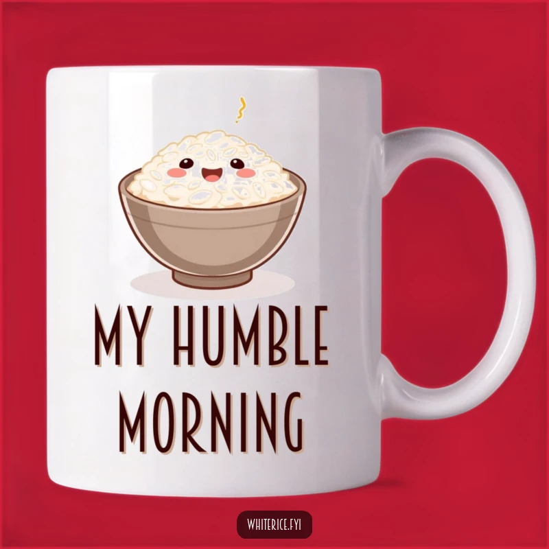 Funny Rice Grain Mug: Served with Joy, Perfect Foodie Gift!