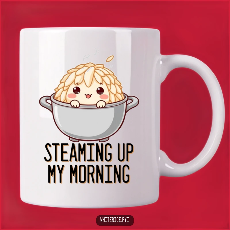 Funny Steaming Pot Rice Grain Mug - A Curious Peek Perfect Funny Gift