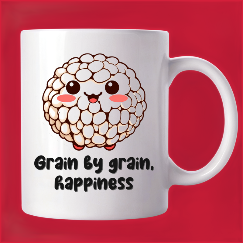 Kawaii Rice Grain Mug: A Cute and Cuddly Cup 