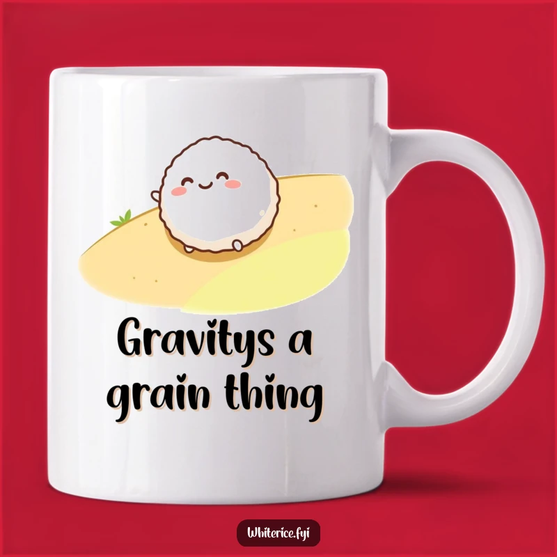 Funny Rice Ball Rolling Mug: Adorable Cartoon Character, Perfect Humorous Gift for Rice Lovers