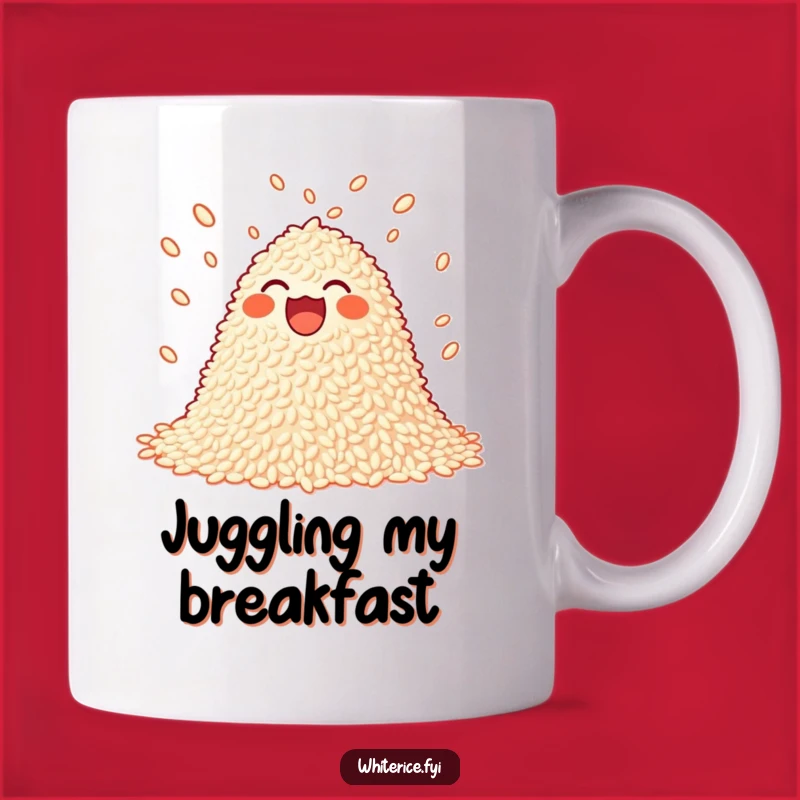 Funny Juggling Rice Mug: Add Playful Fun to Your Morning Sip