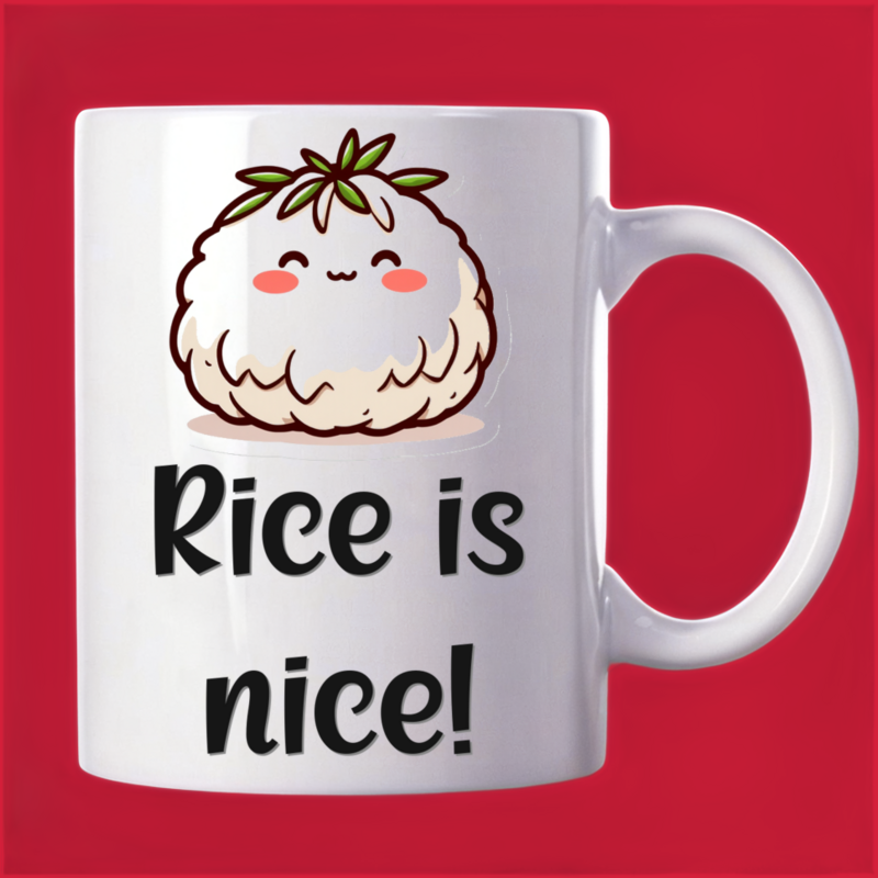 Rosy-Cheeked Rice Mound Mug: Cute and Cheerful! 