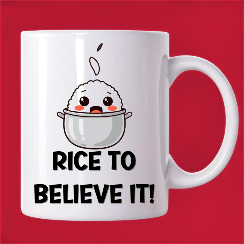 Surprised Rice Grain Mug: A Fun Surprise! 