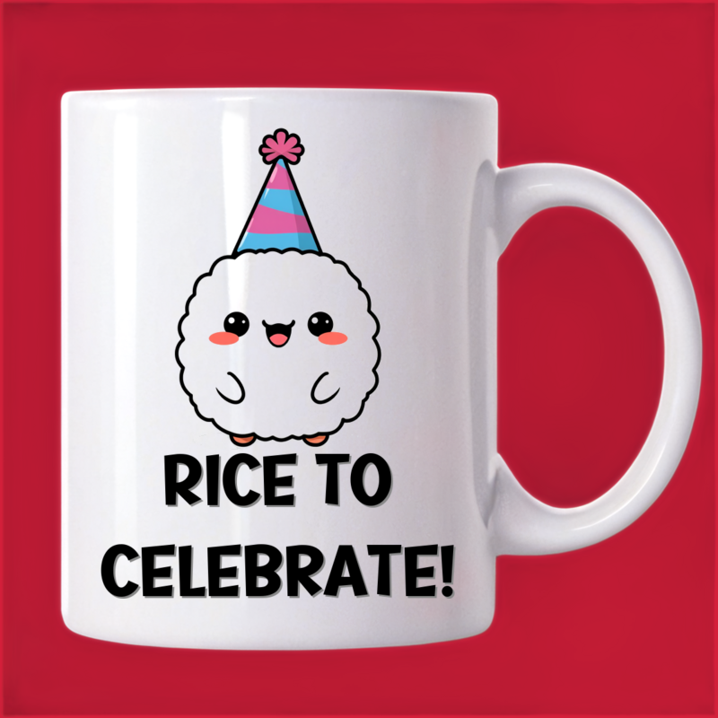 Party Rice Character Mug: Celebrate Everything! 