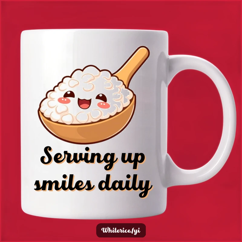 Funny Rice Paddle Mug: A Cheerful Spoonful of Fluffy Rice, Perfect Funny Gift