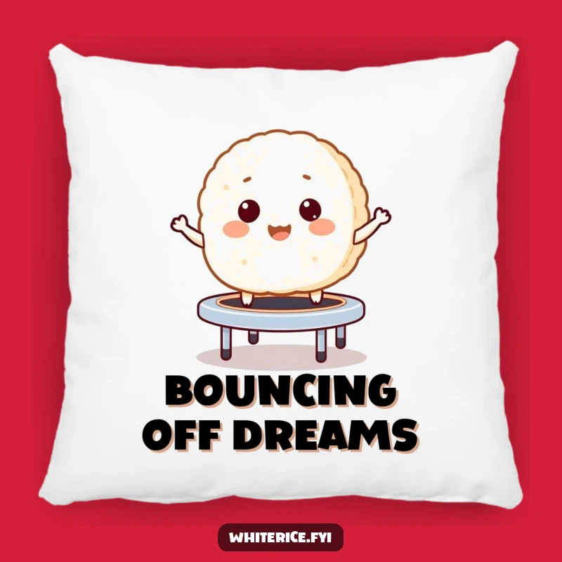 Funny Rice Cake Pillow: Hug Your Bouncy Giggles with this Trampoline Treat