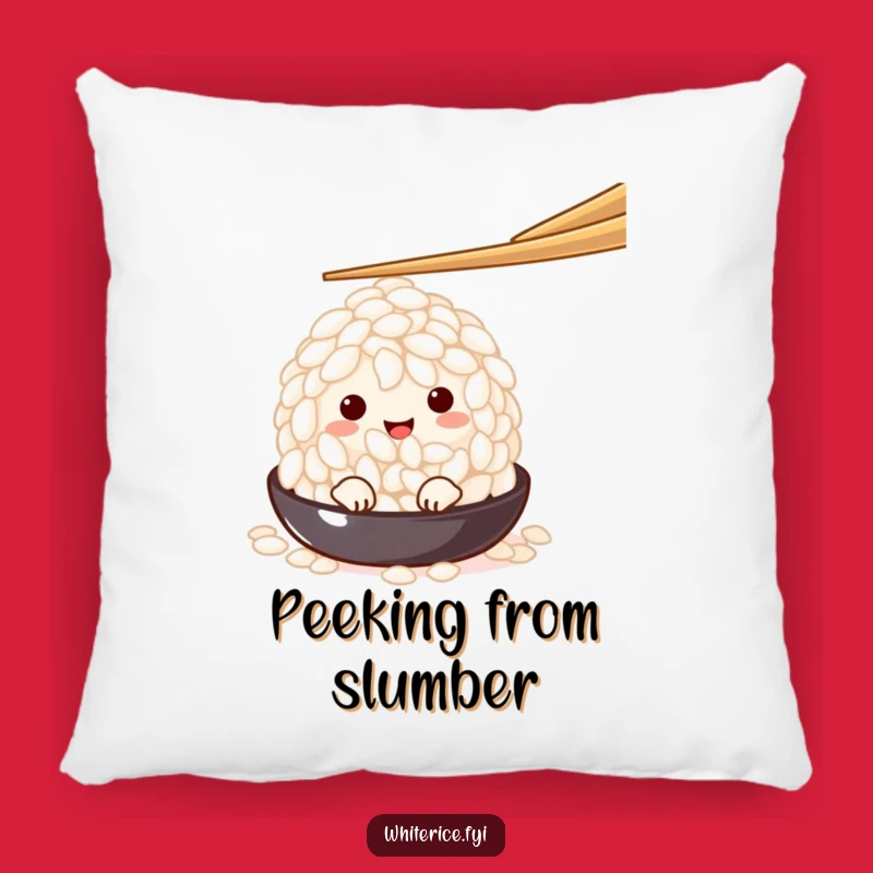 Cozy Peeking Rice Grain Pillow: Shy Character Cushion Funny Gift