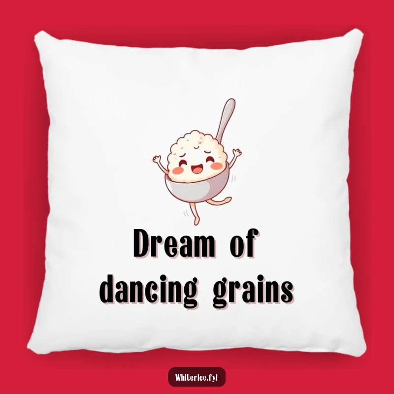 Funny Pirouetting Rice Spoon Pillow - Cozy Comfort with a Hilarious Dancing Rice Design