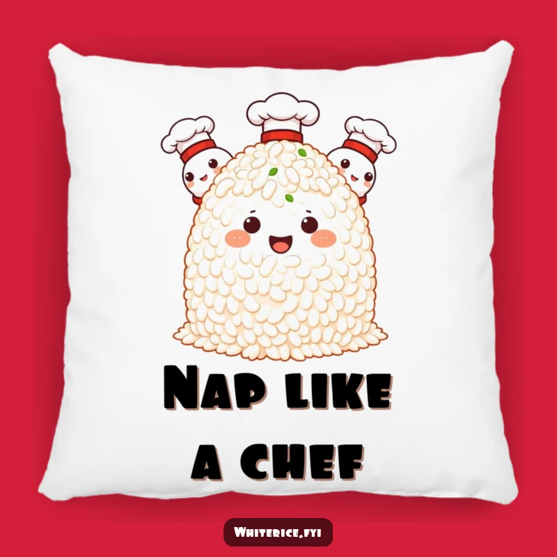 Funny Chef Rice Pillow: Culinary Decor, Proud Character Cushion, Fun Gift!