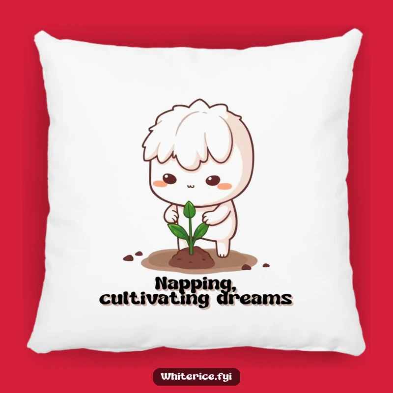 Funny Determined Rice Pillow: Snuggle Up with Humorous Resolve