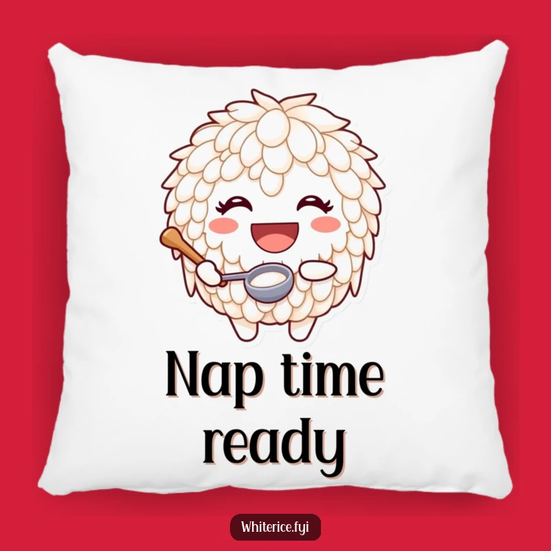 Funny Happy Rice Pillow - Cozy Comfort for Foodie Dreams!
