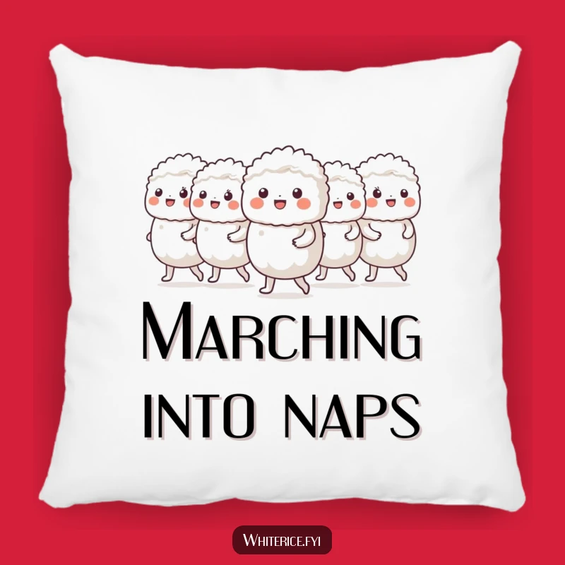 Funny Rice Marching Pillow: Cozy Comfort with Hilarious Orderly Characters