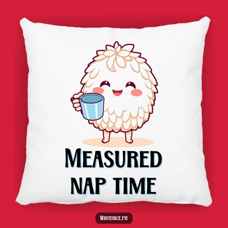 Funny Basmati Rice Joy Pillow: Kawaii Chef Comfort, Perfect Gift