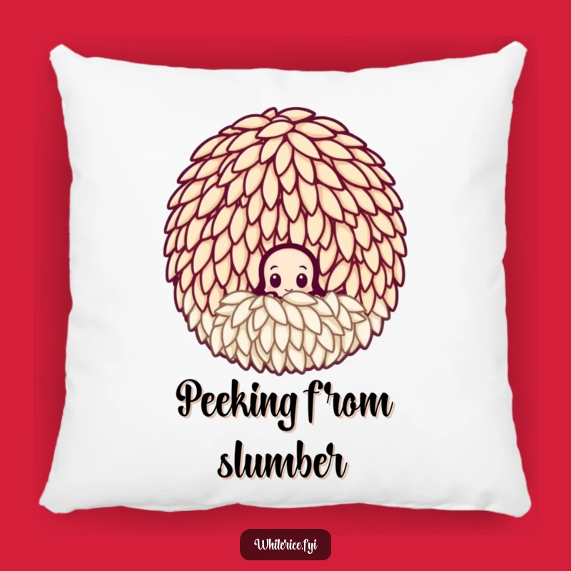 Funny Curious Rice Grain Pillow - Cozy Comfort, Hilarious Accent