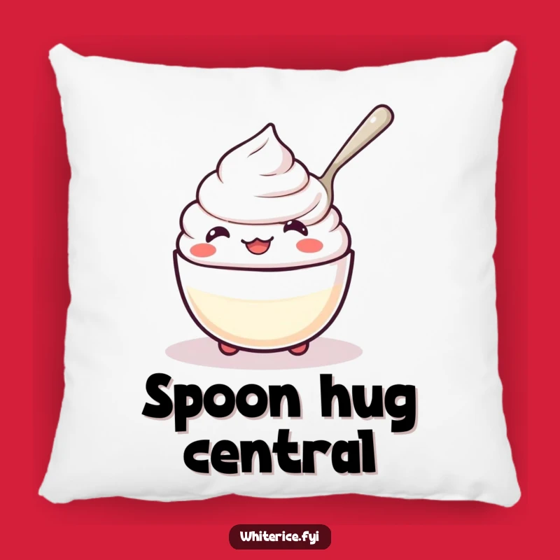 Funny Rice Pudding Pillow: Soft Kawaii Comfort, Perfect Snuggle Gift
