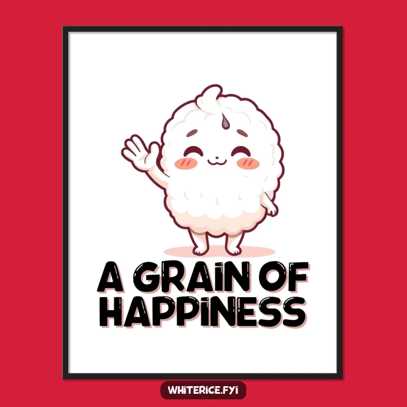 Funny Digital Rice Art: Joyful Character Wave for Instant Decor