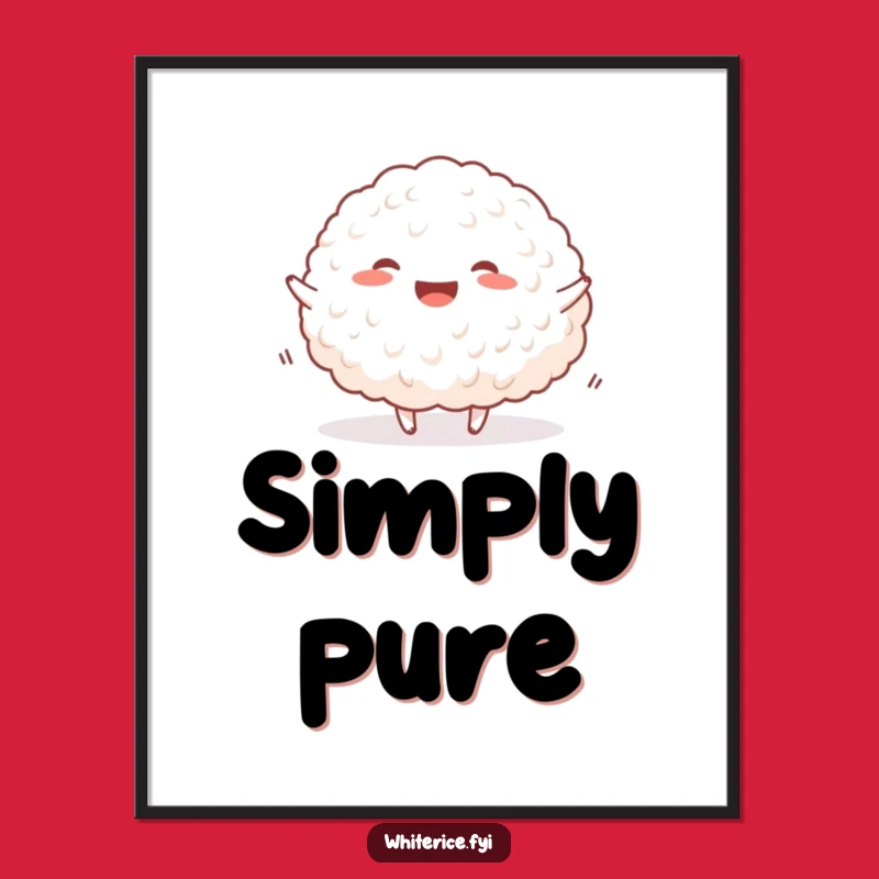 Funny Happy Rice Digital Art: Instant Joy for Your Walls