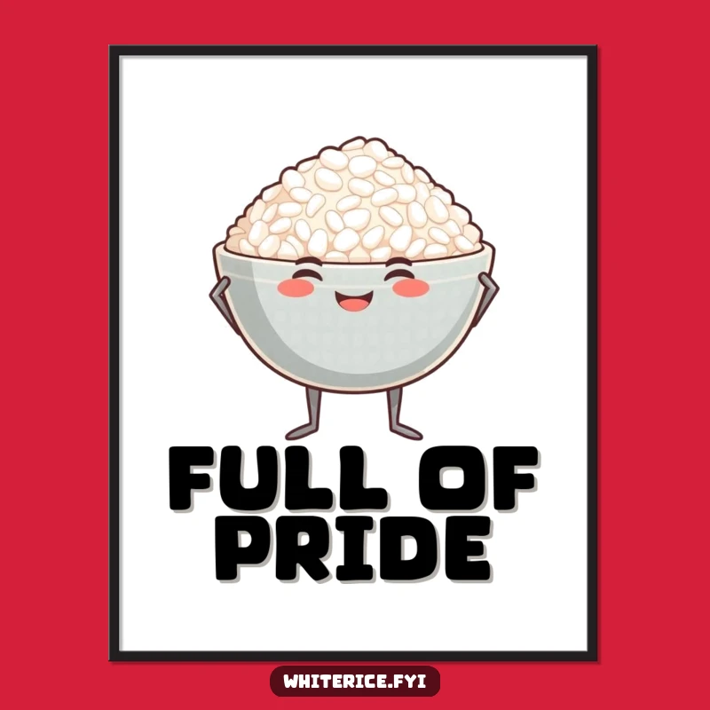 Funny Proud Rice Bowl Digital Art: Instant Confident Decor