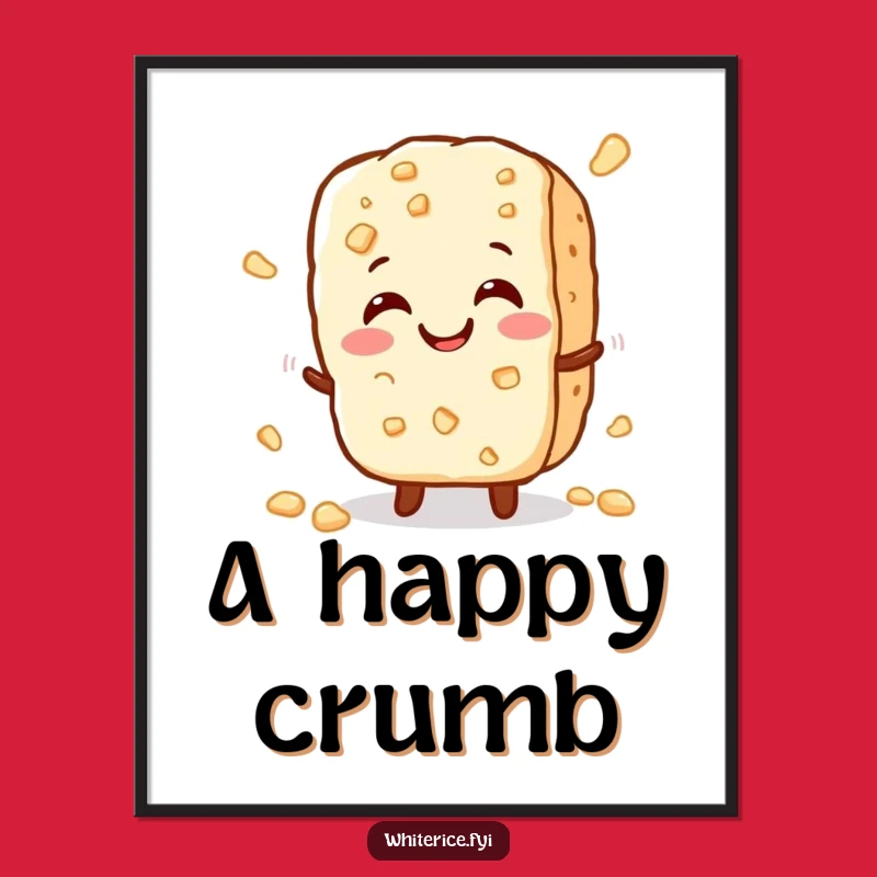 Funny Rice Cracker Digital Art - Happy Crunch Perfect Funny Gift