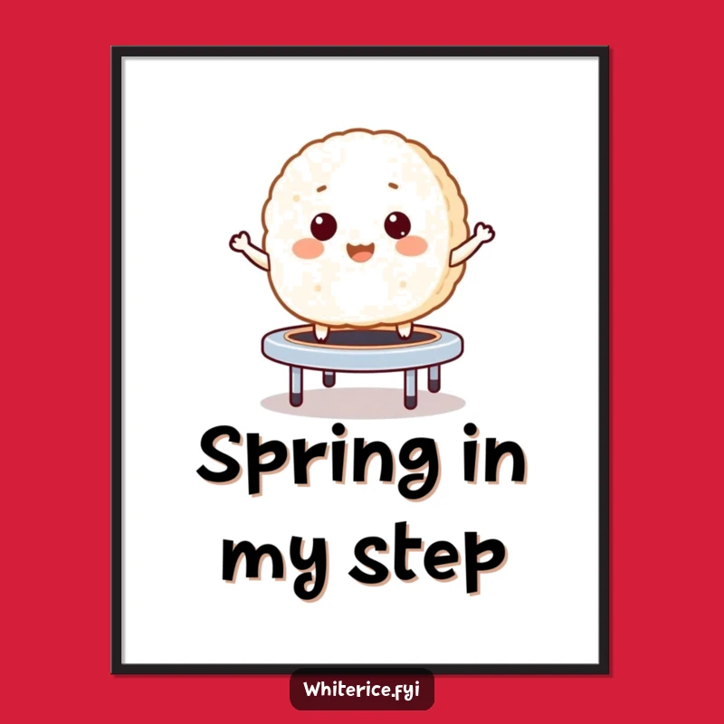 Funny Rice Cake Digital Art Print: Bouncy Giggles for Your Walls