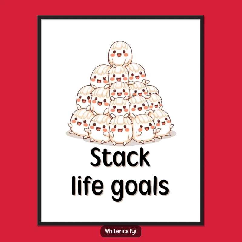 Funny Rice Pyramid Digital Art: Cheerful Heap For Instant Joy!