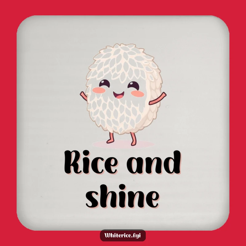 Funny Dancing Rice Drink Coaster: Protect Surfaces with Humor!