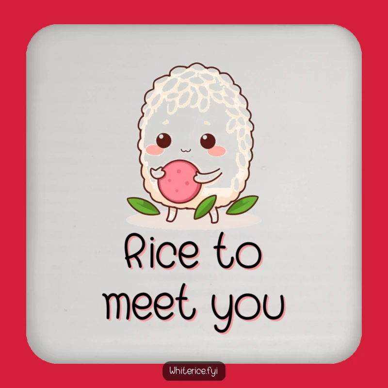 Funny Determined Rice Coaster Set - Protecting Surfaces with Motivation