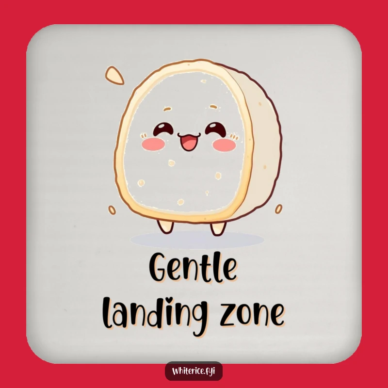 Funny Kawaii Rice Cake Coaster Set for Cheerful Tables