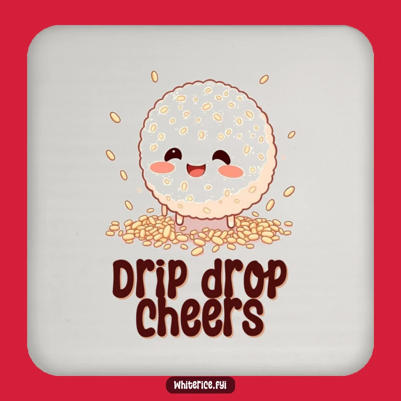 Funny Rice Ball Coaster: Protect Surfaces With Clumsy Charm!